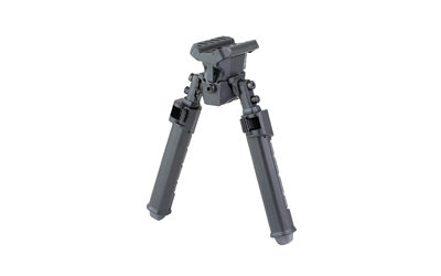 Allen Company Helix Polymer Bipod, Bipod, Fits Stud Mount, Matte Finish, Black and Gray, Silicone Hand Placement Area