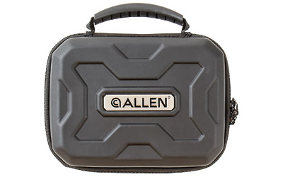 Allen Company Exo Pistol Case, Black Thermo-molded Exoskeleton, 9"x6.25", Lockable Zipper