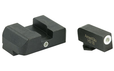 AmeriGlo I-Dot 2 Dot Sights, Fits GLOCK 20/21/29/30/31/32/36, Green with White Outline, Front and Rear Sights