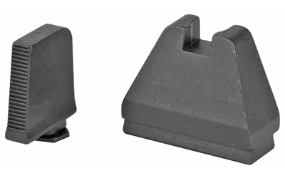 AmeriGlo Tall Suppressor Sights, 9XL Height, Fits All Glocks Except 42/43, Black Serrated .500" Front, Flat Black .600" Rear