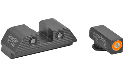 AmeriGlo Trooper, Sight, Fits GLOCK 20/21/29/30/31/32/36, Green Tritium with Orange Outline Front, Green Tritium Black Serrated Rear — photo 2