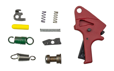 Apex Tactical Specialties Flat-Faced Forward Set Sear & Trigger Kit Polymer , Trigger, Red