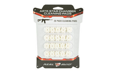 Real Avid Star Chamber, Cleaning Pads, Fits AR15, Wool Pads, 20 Per Pack, Precision Cut