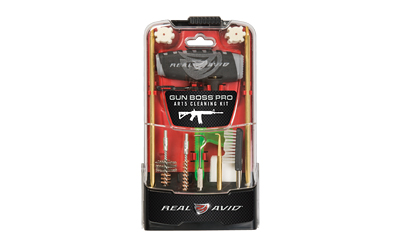 Real Avid Gun Boss Pro, Pro AR15 Cleaning Kit, Polycarbonate Kickstand Case, Multi-Function Handle, Four Brass Rod Sections