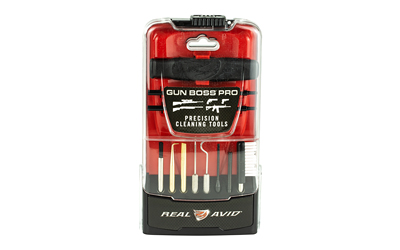Real Avid Gun Boss Pro, Gun Boss, Pro Precision Cleaning Tools, Toolkit, Polycarbonate Kickstand Case, Brushes, Picks, Scrapers