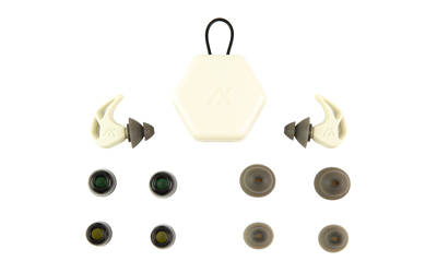 AXIL X20, Earplugs, Bone White, Includes (3) Silicon Tips, (2) Foam Tips and Pocket Carry Case