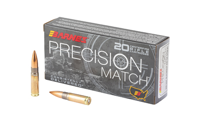 Barnes Precision Match, 300 Blackout, 220 Grain, Match Burner BTHP, 20 Round Box