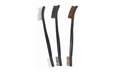 Birchwood Casey Utility Brushes, 3-Pack, Bronze, Nylon, and Stainless