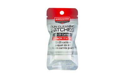 Birchwood Casey Patches, .22-.25 Caliber, 1 1/8" Square, 60 Pack