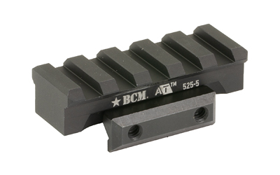 Bravo Company A/T 525-5 Optic Riser, Fits Picatinny, 2.125" Long, 0.525" Height, Anodized Finish, Black