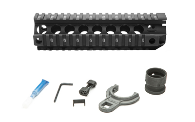 Bravo Company Quad Rail, Picatinny Rail, Fits AR Rifles, 8", Black