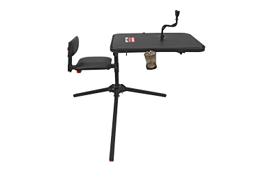Birchwood Casey Xtreme Shooting Bench, Seat and Top Swivel Together or Independently 360 Degrees, 2 Shell Gear Pockets