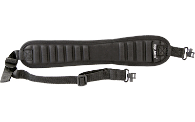 Bulldog Cases Ribbed Rifle Sling, Deluxe Locking Swivels, Poly Oxford Nylon, Black