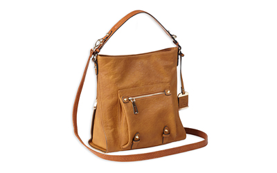Bulldog Cases Hobo Anna Purse Holster, Fits Most Small Autos, Cognac Brown Color, Leather