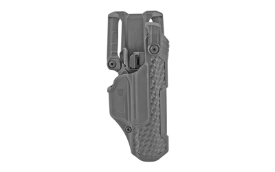 BLACKHAWK T-Series, L3D, Duty Holster, Right Hand, Fits Glock 17/19/22/23/31/32/45/47, Includes Jacket Slot Belt Loop, Black Basketweave Finish