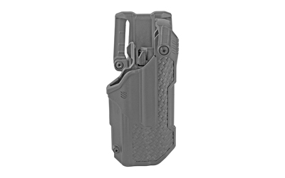 BLACKHAWK T-Series L3D, Duty Holster, Right Hand, Fits Glock 17/22/31 With TLR1/TLR2, Includes Jacket Slot Belt Loop, Black Basketweave Finish