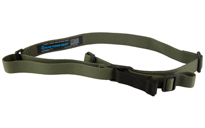 Blue Force Gear Molded Acetal Adjuster, No Quick Release Attached with TriGlide instead of Loop Lock, Sling, Green, 2-Point Combat Sling, Matte