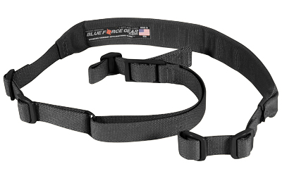 Blue Force Gear Vickers Sling, Padded, 2-Point Combat Sling, Black, Molded Acetal Adjuster, No Quick Release
