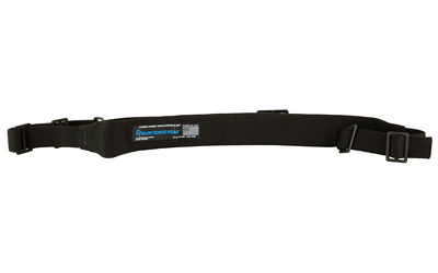 Blue Force Gear Vickers Combat Applications Sling, Padded 2 Point Combat Sling with Metal Hardware, 54"-64" Length, Black, 1.25" Webbing