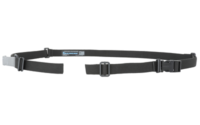 Blue Force Gear Vickers, 2-Point Combat Sling, Push Button Swivels, 54" with Adjuster Tightened, Black, 1.00" Webbing