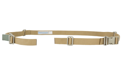 Blue Force Gear Vickers, 2 Point Combat Sling, Push Button Swivels, 54" with Adjuster Tightened, Coyote, 1.00" Webbing