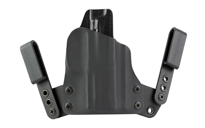 BlackPoint Tactical Mini Wing IWB, Inside Waistband Holster, Fits Sig P365 X-Macro, Right Hand, Leather & Kydex Construction, Black