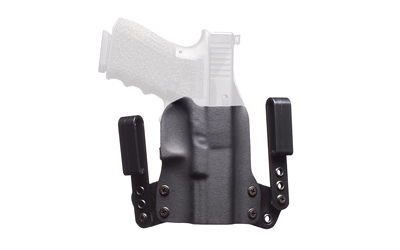 BlackPoint Tactical Mini Wing Metal Inside Waistband Holster, Fits Sig P365 AXG Legion, Black Kydex and Leather, 1.75" Belt Loops
