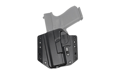 Bravo Concealment BCA, OWB Concealment Holster, 1.5" Belt Loops, Fits Glock 19/19X/23/32/45 Left Hand, Black, Polymer, Does not fit Glock Gen 5 40SW