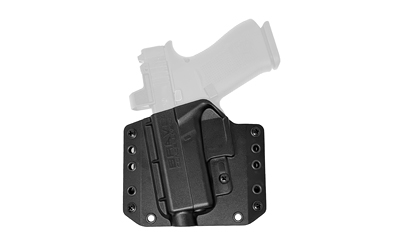 Bravo Concealment BCA, Outside The Waistband Holster, 1.5" Belt Loops, Fits Glock 43/43X/43X MOS, Polymer Construction, Black, Left Hand