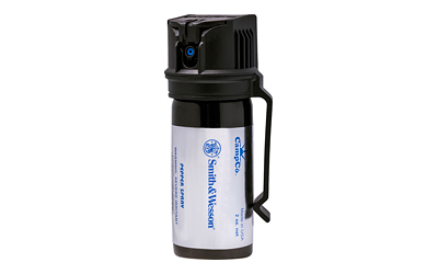 Caliber Gourmet Smith and Wesson Pepper Spray, 2oz, Flip Top Safety, Clip, Black