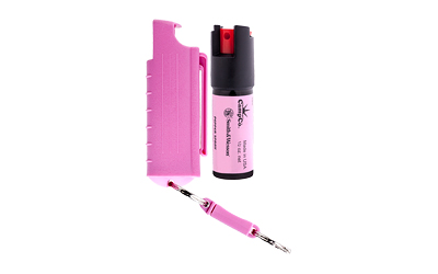 Caliber Gourmet Smith and Wesson Pepper Spray, 0.5oz, Plastic Case, Slide to Side Type Safety, Pink