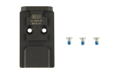 C&H Precision V4, Optic Mounting Plate, Fits Glock MOS, Steiner MPS, Matte Finish, Black