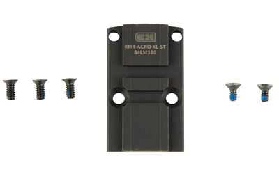C&H Precision Optic Mounting Plate, Fits Trijicon RMR, RMR to Aimpoint ACRO & C&H Duty/Duty-XL, Matte Finish, Black