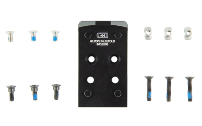 C&H Precision Optic Mounting Plate, Fits Walther PDP 2.0 to Leupold Delta Point Pro and EOTech EFLX, Anodized Finish, Black
