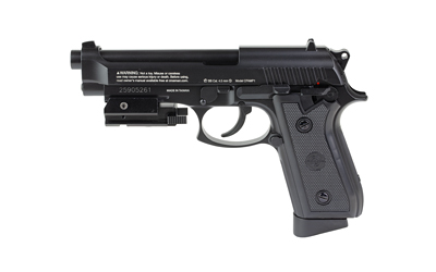 Crosman P1 Air Pistol, .177 BB, 400 Feet Per Second, Steel, Black, CO2 Powered, Full or Semi-auto, Blowback, Fixed Blade Front Sight
