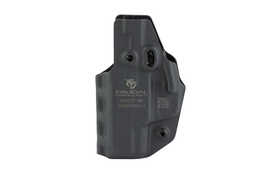 Crucial Concealment Covert IWB, Inside Waistband Holster, Ambidextrous ,Kydex, Black, Fits Ruger Max-9