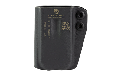 Crucial Concealment Covert Mag Pouch, Inside Waistband Magazine Pouch,, Ambidextrous, Fits 2011 Magazines and Similar, Kydex, Black