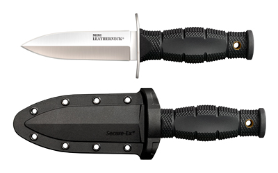 Cold Steel Mini Leatherneck, Fixed Blade Knife, 3.5" Spear Point Dagger Blade, 6.75" Overall Length, 8Cr13MoV Blade Steel, Plain Edge, Satin Finish