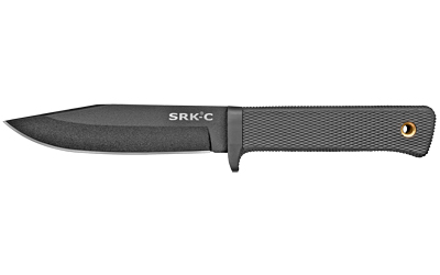 Cold Steel SRK Compact, Fixed Blade Knife, 5" Blade, SK-5 with Black Tuff-Ex Finish, Plain Edge, Includes Secure-Ex Sheath