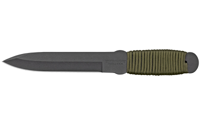 Cold Steel True Flight Thrower, Fixed Blade Knife, 6.75" Blade, Plain Edge, 1055 Carbon Steel, Paracord Wrapped Handle, Includes Secure-Ex Sheath