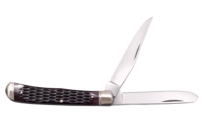 Cold Steel Trapper, Folding Knife, 2 Blade, 3.3" Clip Point Blade, 3.3" Spey Blade, 7.425" Overall Length, 8Cr13MoV Blade Steel, Plain Edge