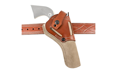 DeSantis Gunhide Wild Hog Cowboy Belt Holster, Fits Ruger Wrangler, Ambidextrous, Tan Leather