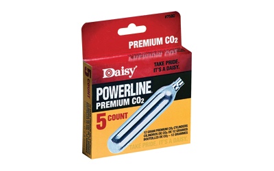 Daisy Model 7580 Powerline CO2 Cylinders, 12 Grams, 5 Per Box