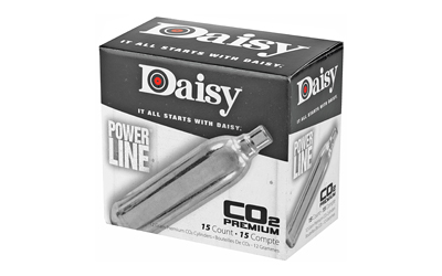 Daisy 7015 Powerline CO2 Cylinders, 12 Grams, 15 Per Box