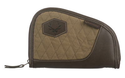 Evolution Outdoor President Series, Pistol Case, Fits Most Handguns Up to 8", Cotton Duck Canvas and Brown Fleece Lining Construction, Brown