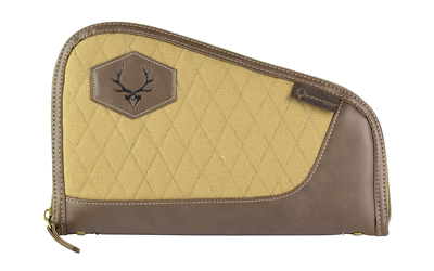 Evolution Outdoor President Series, Pistol Case, Fits Most Handguns Up to 12", Cotton Duck Canvas and Brown Fleece Lining Construction, Brown