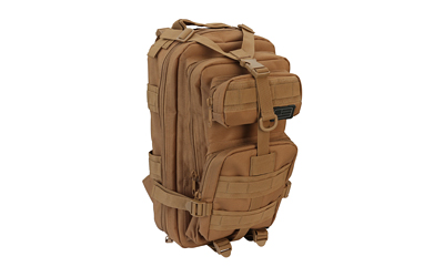 Evolution Outdoor Assault Pack, Tactical Backpack, Polyester, Padded Straps, MOLLE Webbing, Hook and Loop Panel, Coyote
