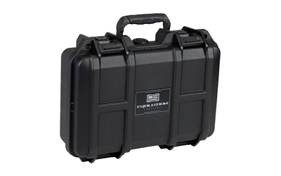 Evolution Outdoor Liberator, Single Pistol Case, Reinforced Polypropylene Construction, Pick N Pluck Foam, Black, 12.6"x9.8"x4.2", 2.69 lbs