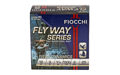 Fiocchi Ammunition Flyway Steel, 12 Gauge, 3", #2, Steel Shot, Waterfowl, 25 Round Box
