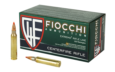 Fiocchi Ammunition Rifle, 223 Remington, 50 Grain, V-Max, 50 Round Box